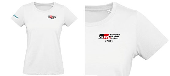 T-shirt donna bianca Toyota Gazoo Racing Italy